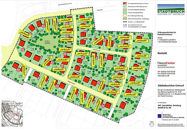 Lageplan Baugebiet Stadtbruch in Arnsberg