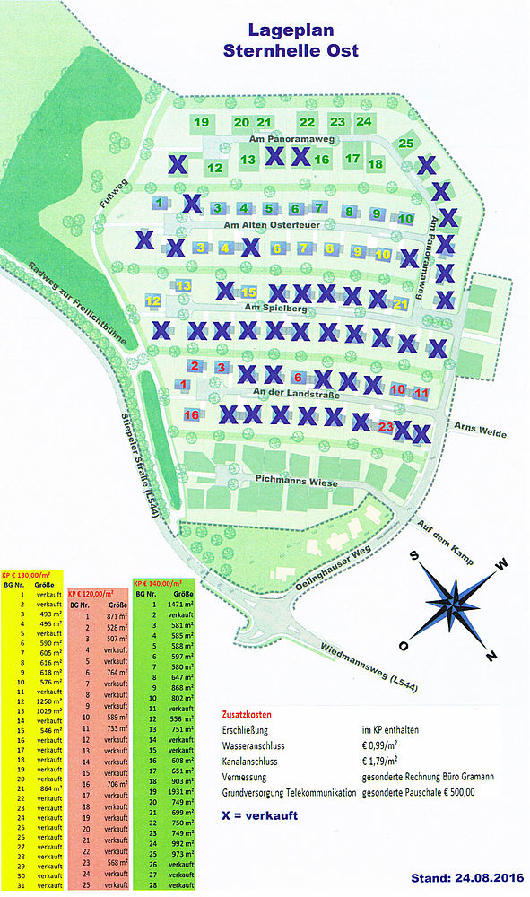 Lageplan Sternhelle Ost in Arnsberg-Herdringen